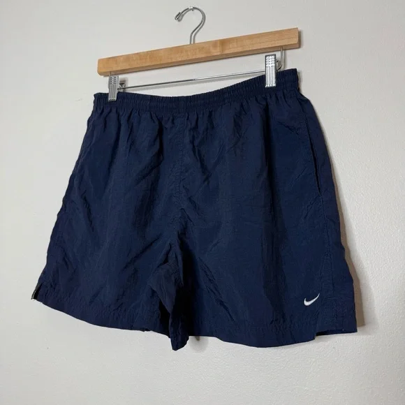 Vintage Nike Grey Tag Nylon Track Shorts in navy size medium - Picture 6 of 7